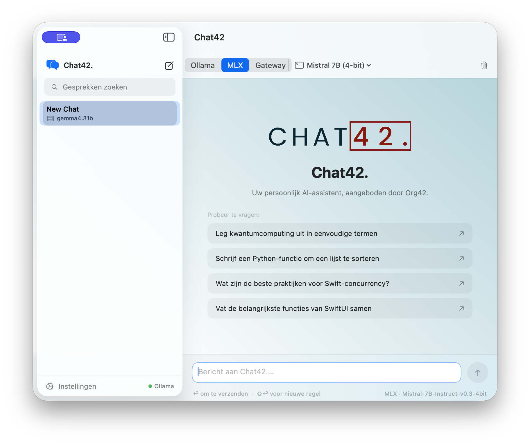 Chat42 — native macOS app for local and cloud AI models
